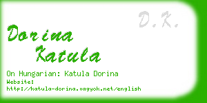 dorina katula business card